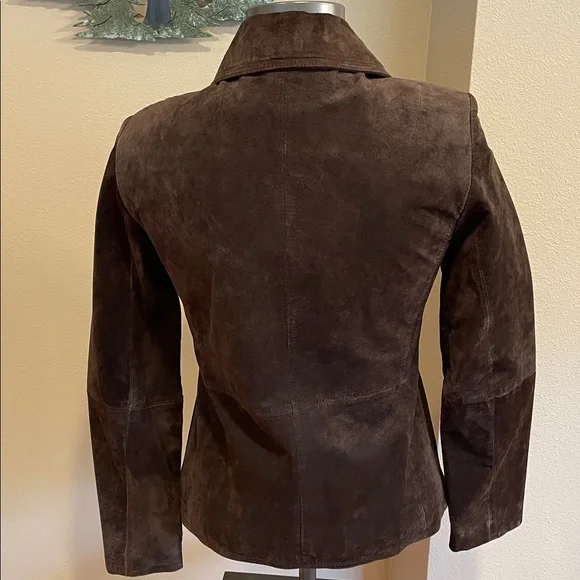 Charter Club Dark Brown Suede Jacket - Picture 2 of 7